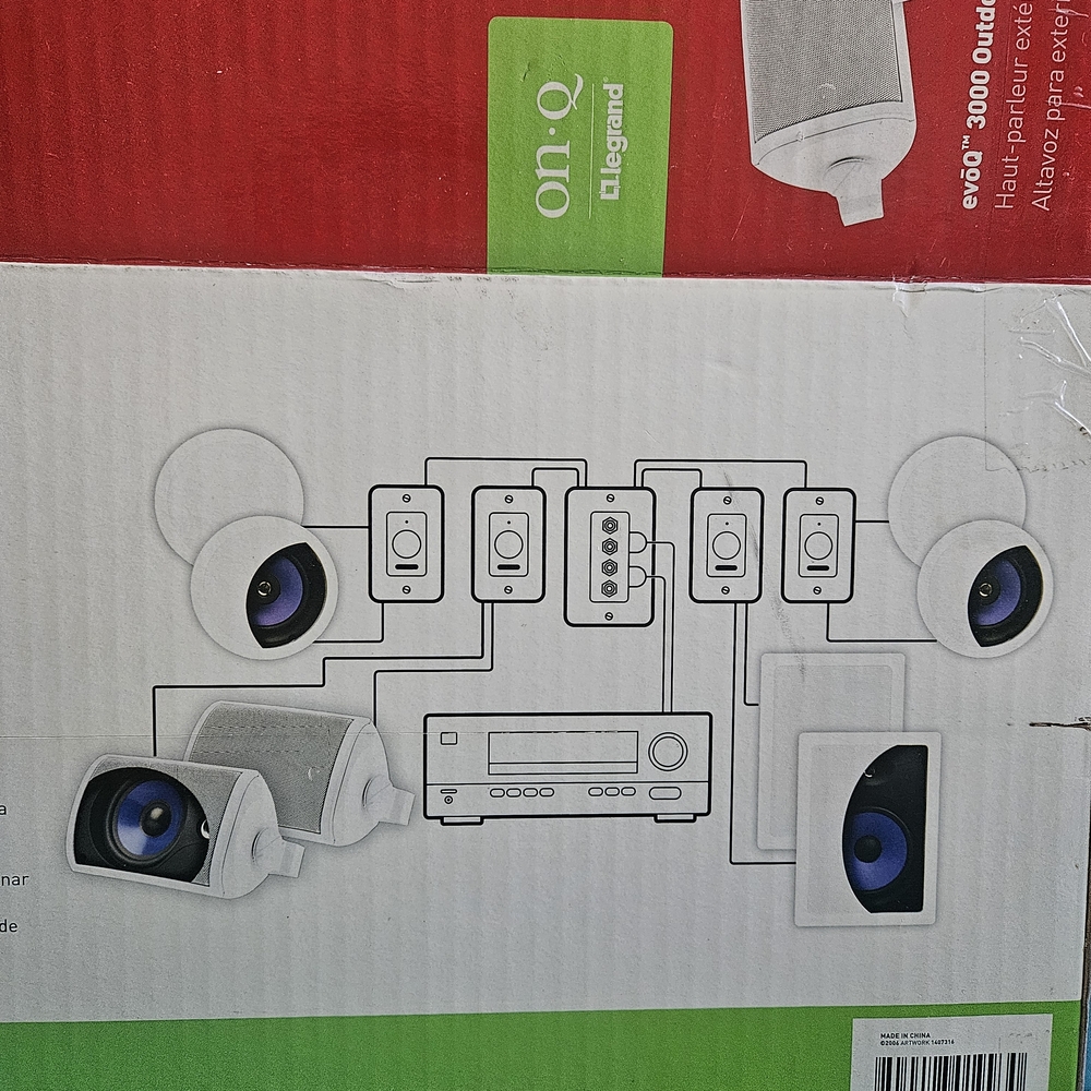 evoQ 3000 Outdoor Speakers Pair - White/Gray - Picture 7 of 10